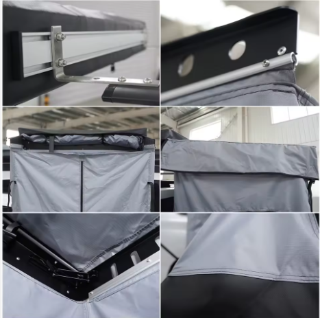 Camping shower tent 115x95x190 — roof rack awning setup