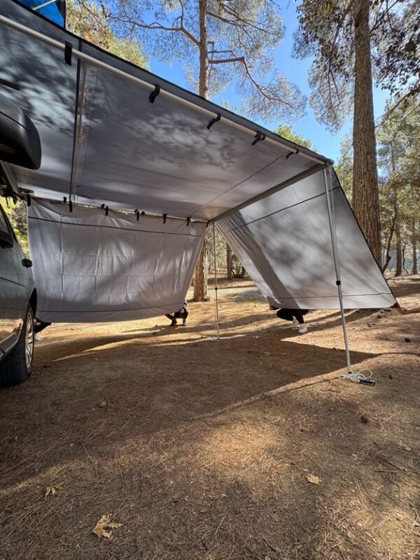 Front side wall awning 2.0x2.5 — 4x4 camp setup