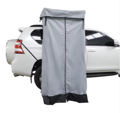 Overlanding shower setup Cyprus — awning compatible