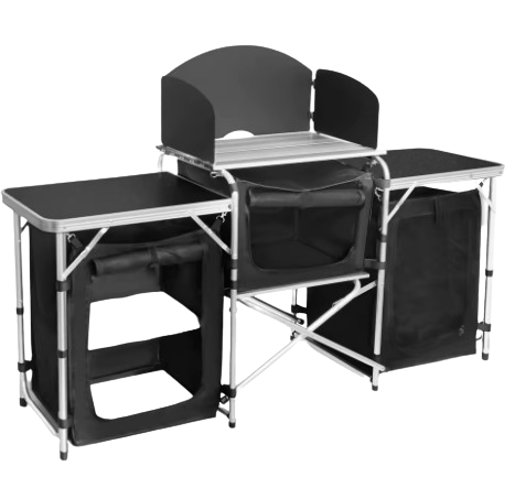 Camp cooking table με windscreen — 4x4 outdoor kitchen