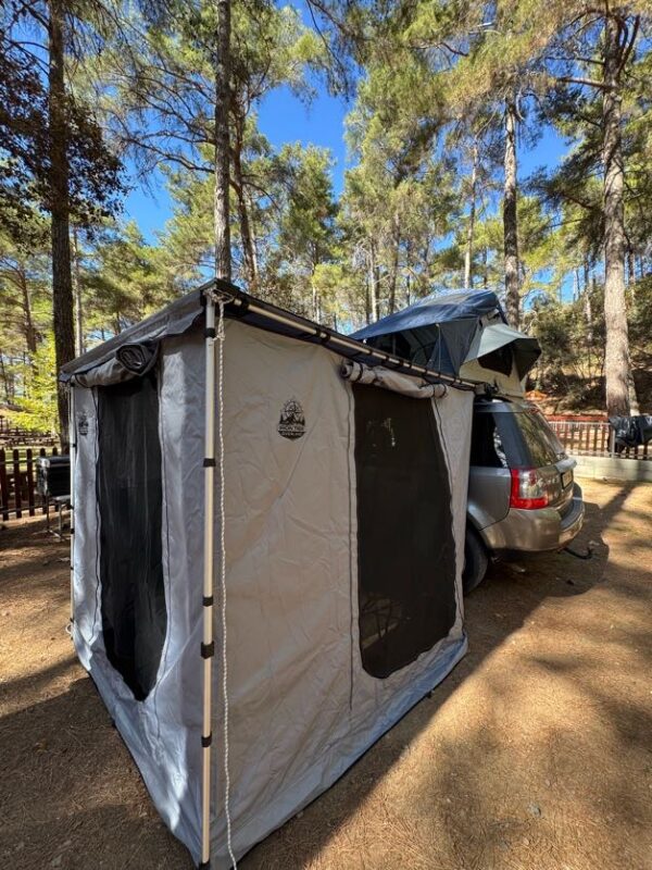 Trail 2025 annex room setup — side awning enclosure Cyprus