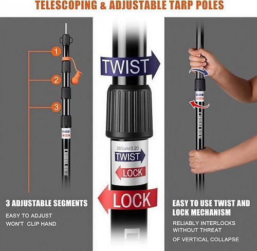Awning extension poles 2 pack — Iron Trek Overland Cyprus