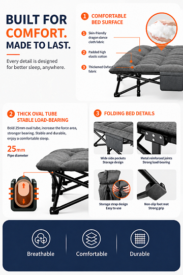 Αναδιπλούμενο camping κρεβάτι foldable bed — overlanding 4x4 Cyprus