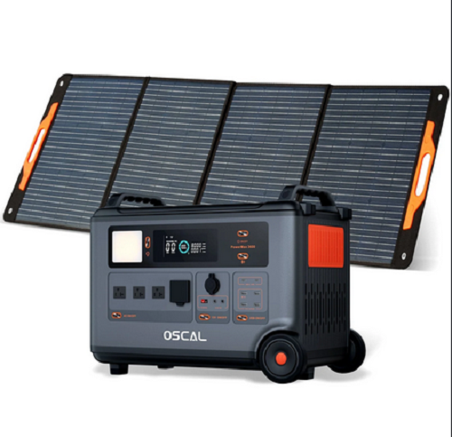 Oscal PowerMax 3600SE solar charging 2400W — camping expedition Cyprus