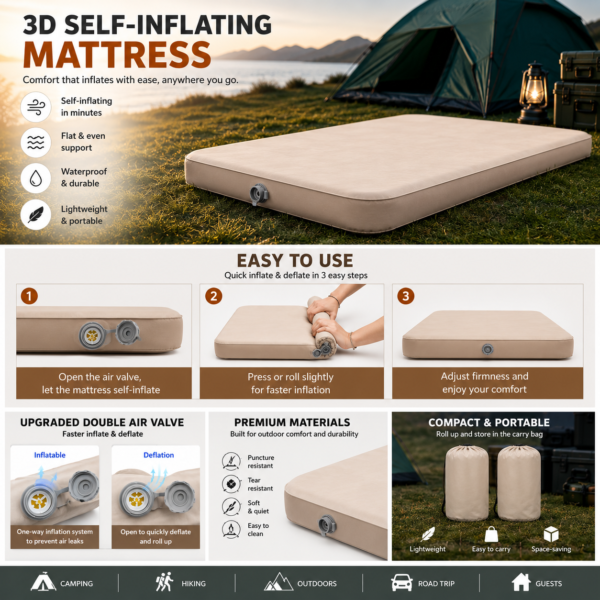 Iron Trek Sleep System Set — Αυτοφούσκωτο Στρώμα + Μαξιλάρι
