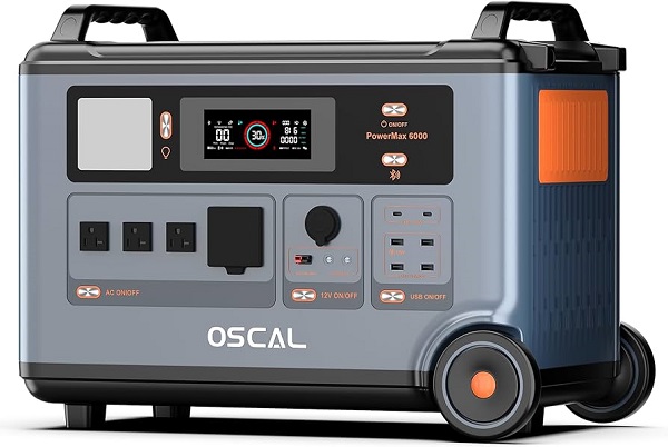 Oscal PowerMax 6000 — 6000W, 3600Wh