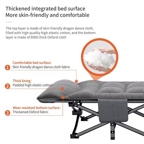 Foldable camping cot carbon steel ergonomic — Iron Trek Overland Cyprus