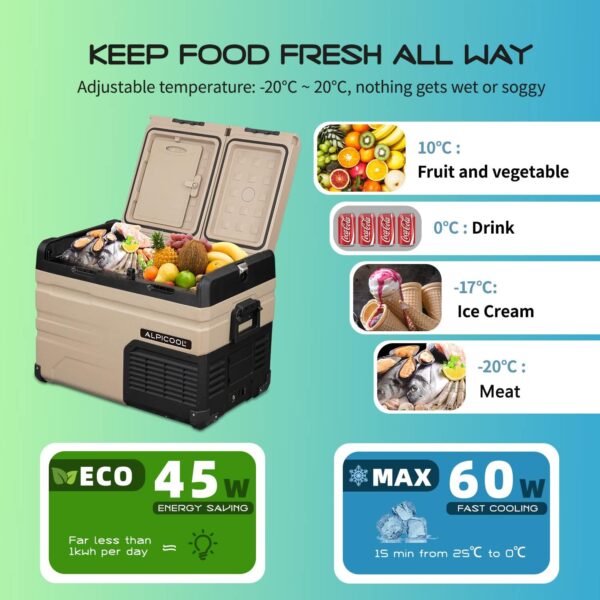 Alpicool TA45 portable freezer fridge — Iron Trek Overland Cyprus