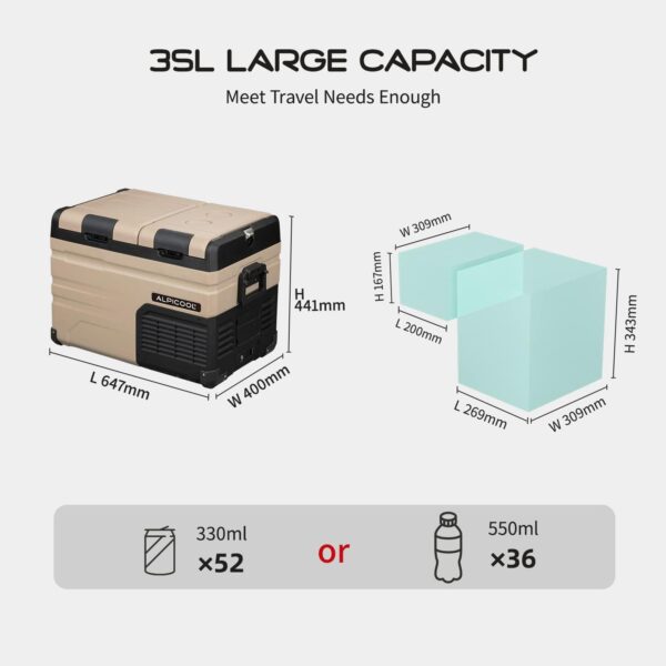 Alpicool TA35 portable freezer fridge — Iron Trek Overland Cyprus